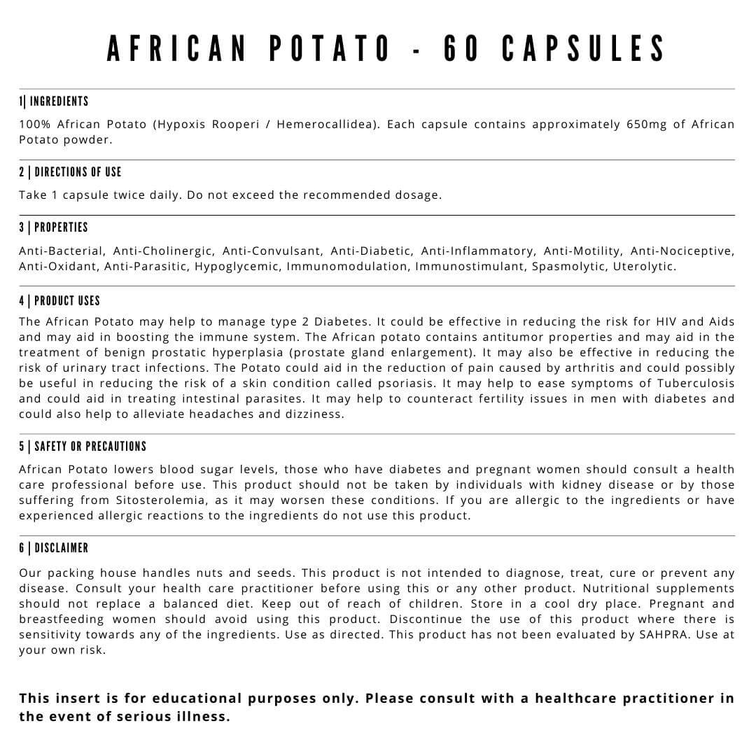 African Potato Info sheet